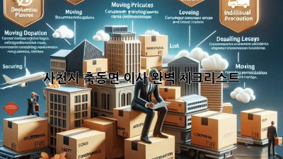 사천시 축동면 이사, 완벽 체크리스트!